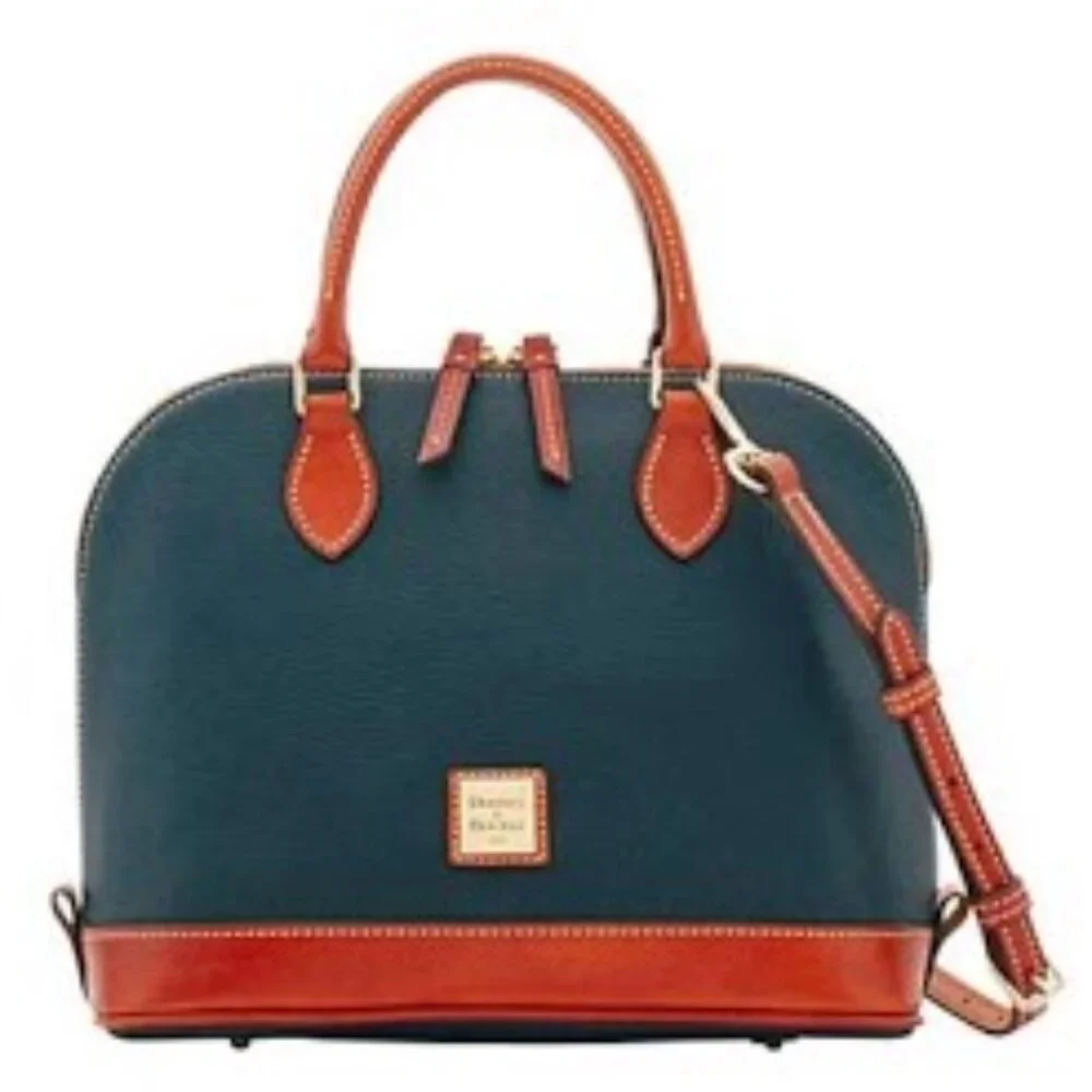 Dooney & Bourke Pebble Grain Leather‎ Zip Zip Satchel Green